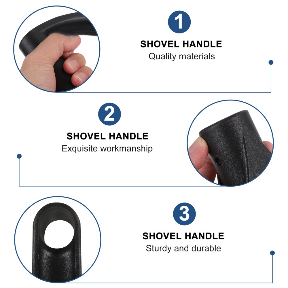 4pcs D Shape Plastic Shovel Handles Iron Shovel Handles Snow Shovel Handles