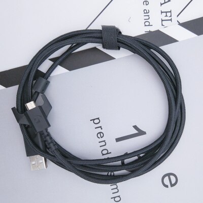 1pc original mouse cabo de carregamento mouse fio dados para logitech g pro sem fio gpw couro genuíno macio e linha trançada: braided line