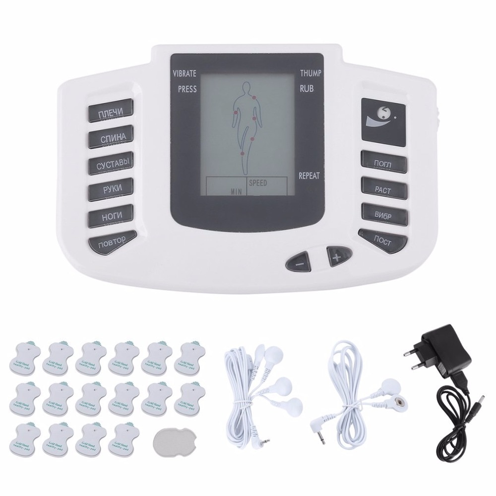 Digital Electronic Body Slimming Pulse Massage Muscle Relax Stimulator Acupuncture Therapy Machine Physiotherapy Apparatus EU