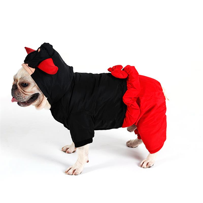 1 Piece Funny Pet Dog Clothes Dogs Cosplay Costume Winter Thick Puppy Costume For Halloween Festival Party Bull Cosplay Dog Sets