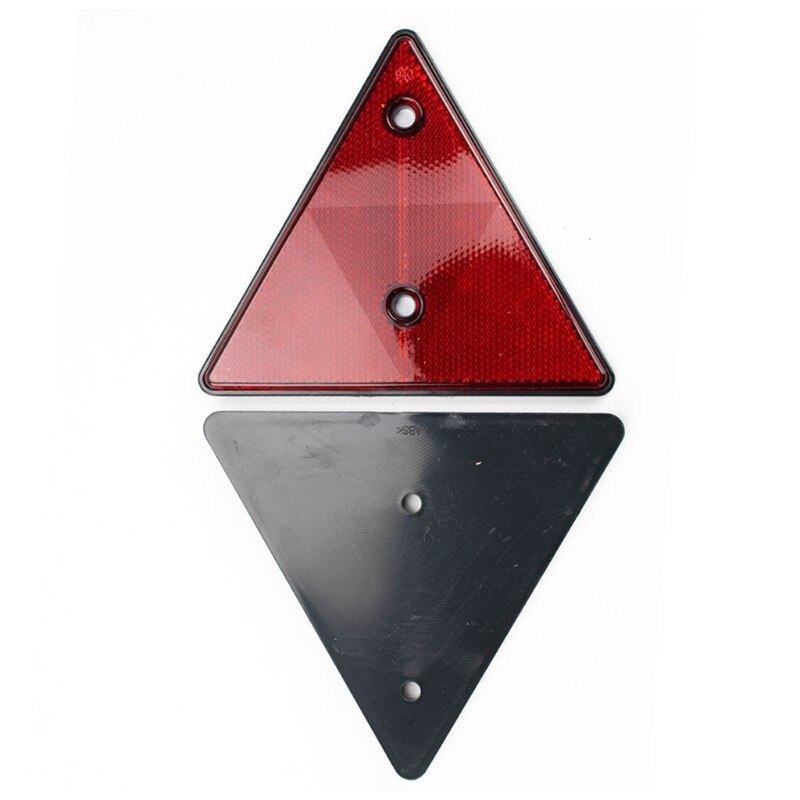 Reflector triangular para remolque, triángulos reflectantes para postes de puerta, reflectores de advertencia traseros, adecuado para camión y Tractor, Color Rojo
