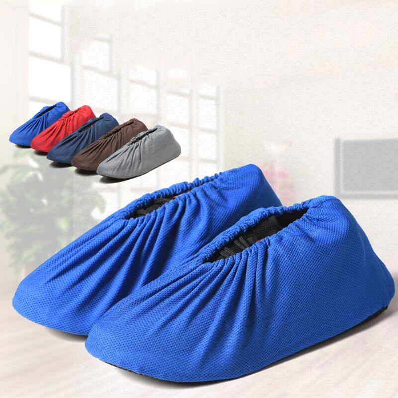 Couvre-chaussures épais Non tissé réutilisable, couvre-chaussures lavables pour la maison, antidérapants, Non jetables, outils pour la famille des invités