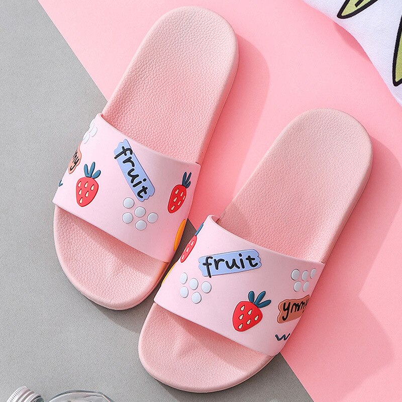 Slippers Vrouwen Zomer Leuke Cartoon Paar Thuis Indoor Antislip Badslippers Slippers Mannen Huis Slippers Voor mannen Schoenen Mannen: Roze / 39-40