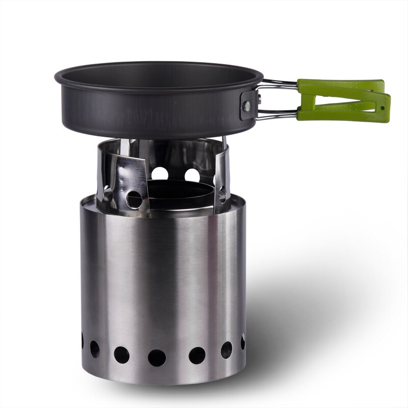 APG Portable wood camp stove Foldable Solidified Alcohol burners Backpacking Picnic Firewood Furnace