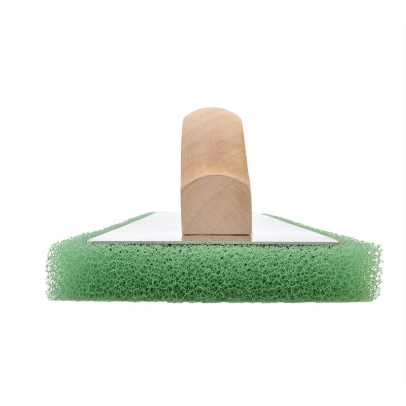 Square Plastering Trowel Green Foam Sponge Handheld Concrete Spatula Grout Float Tiling Tools with Wooden Handle