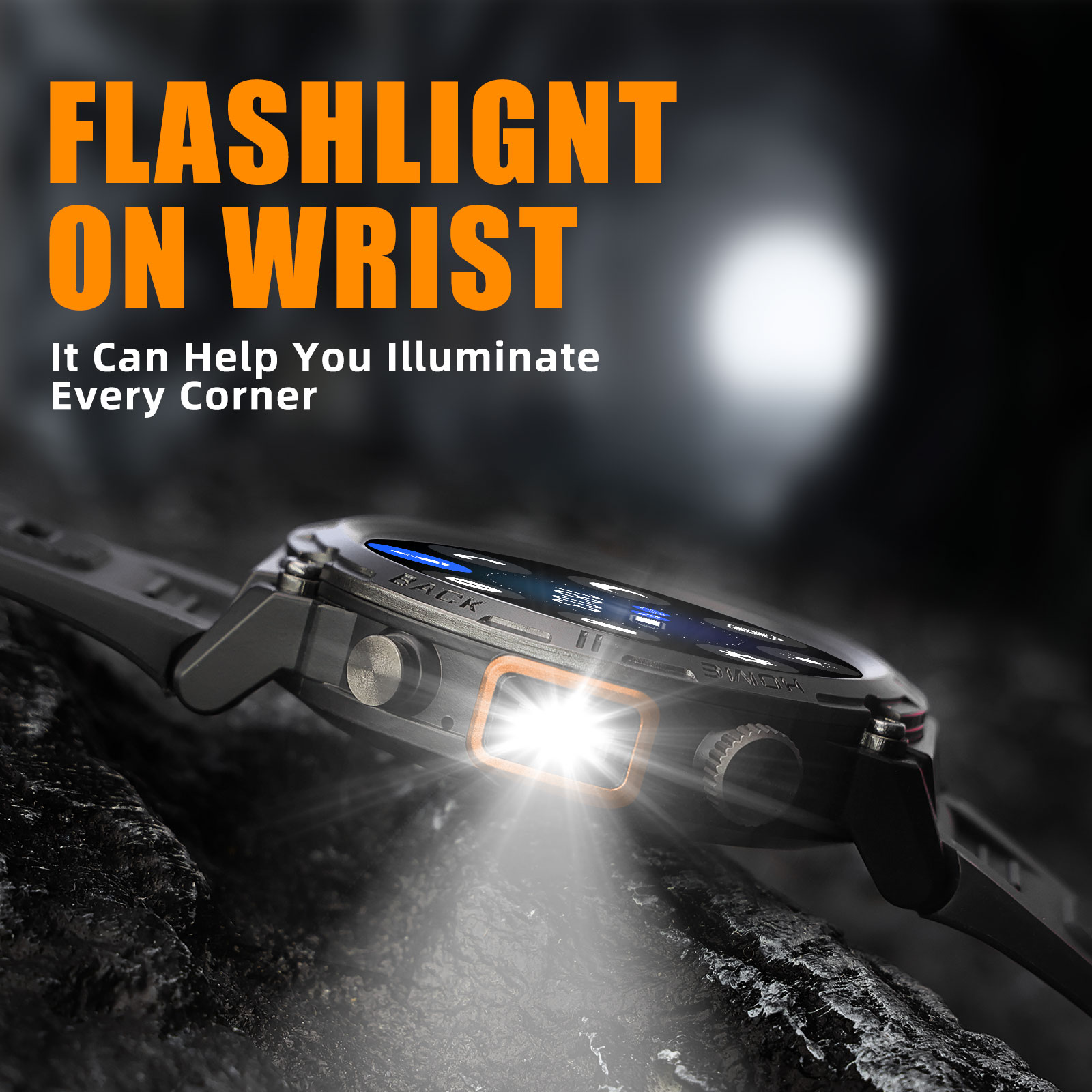 Eigiis Clever Uhr ke3 3atm wasserdicht Original und echte Männer Bluetooth Anruf die Gesundheit Monitor mit Taschenlampe Fabrik direkt