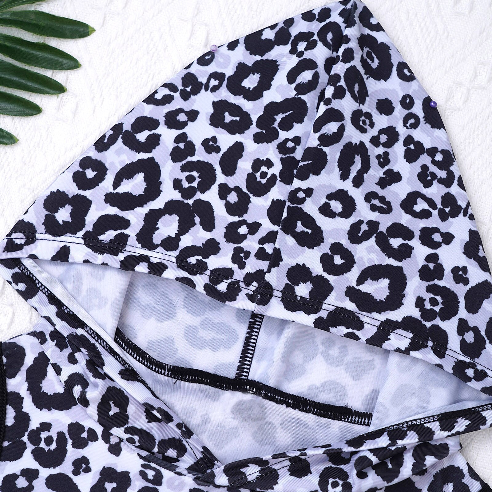 Yoga einstellen freundlicher Trainingsanzug Mädchen Fitnessstudio Anzug Leopard Gedruckt Mit Kapuze oben Hosen freundlicher Sport Kleidung Ballett Gymnastik- Outfit