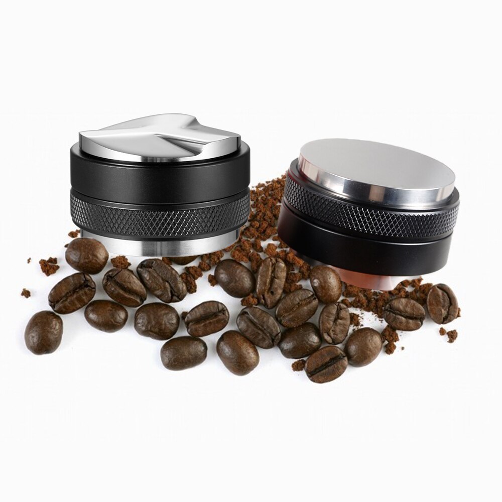 51Mm Espresso Sabotage & Distributeur, Dual Head Koffie Leveler, Verstelbare Diepte-Professionele Espresso Hand Stampers