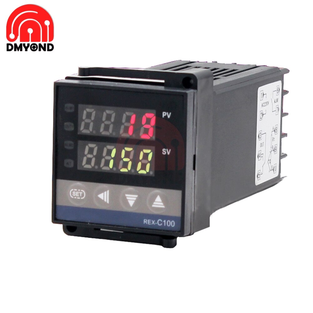 Relay Rex C100 Ssr Pid Temperature Temp Controller Digital Thermostat Pid Regulator Rex C100+40A SSR Relay+K Thermocouple Probe: Rex c100 Relay outpu