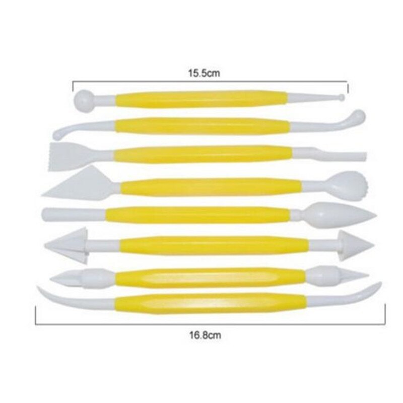Outil artisanal de cuisson en plastique, bricolage, 8 sucrier artisanat Fondant gâteau sculpture de pâtisserie, coupe chocolat décoration fleur en forme d&#39;argile