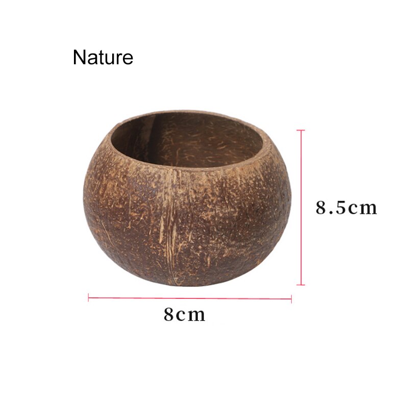 Coconut Shell Handcraft Candle Making Container Empty Bowl DIY Scented Candle Making Soy Wax Candle Cup Accessories
