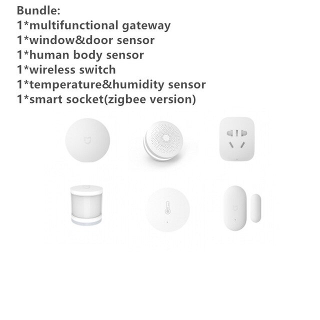 Xiaomi mijia Smart Home Kits Gateway Hub Door Window Sensor Human body Sensor Cube Wireless Switch Humidity Zigbee Plug D5