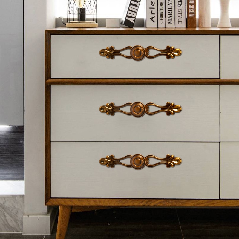 Tirador de mueble moderno bronce chino, Pomos y tiradores de armario de cocina, armario, tirador de puerta de armario, cajones