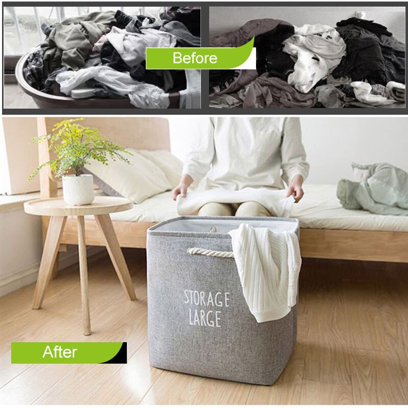 Large Foldable Laundry Basket for Dirty Clothes Round Storage Box Sorter Toy Bag Collapsible Hamper Laundry Organizer Bucket