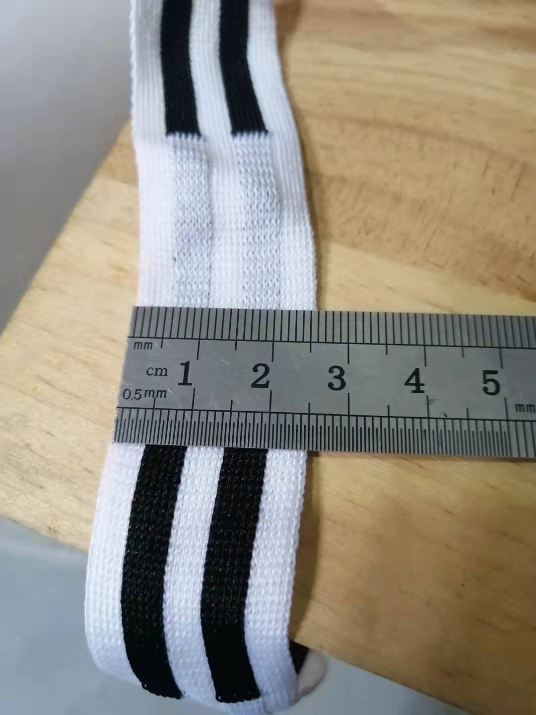 3m 25mm preto branco listra fitas diy vestuário costurar accessorie malha horizontal puxa tricô calças vestido lateral tecido de roupas