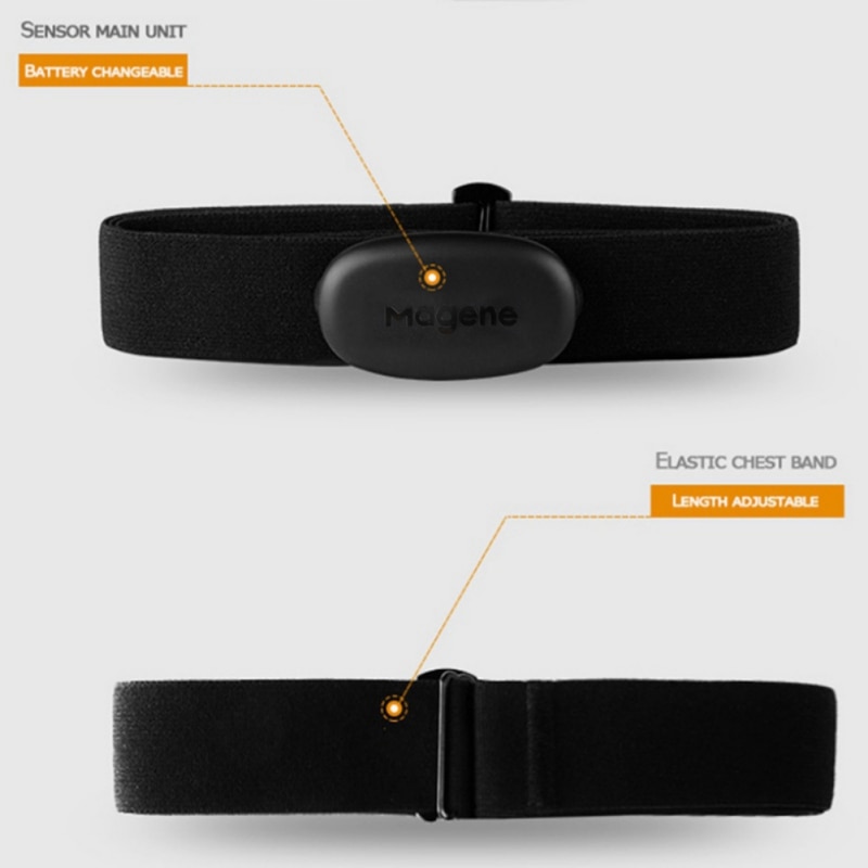 Fitness Heart Rate Monitor Dual Mode ANT+ & Bluetooth Cycling Running Heart Rate Sensor With Chest Strap