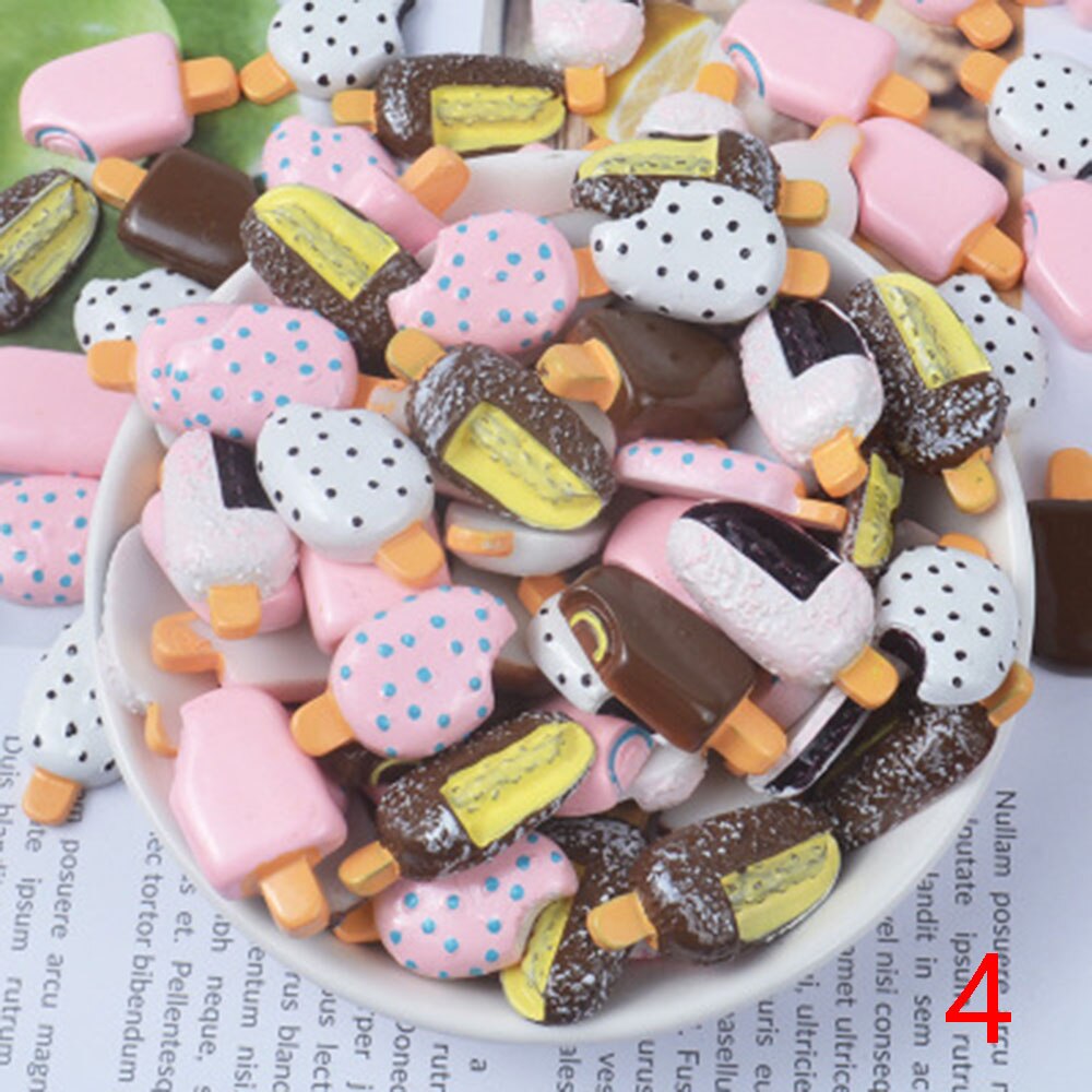 5Pcs Mini Candy Simulated Ice Cream Fruit Kitchen Foods Cute Cartoon Children Toys Phone Case Accessories DIY Decoration Craft: 4