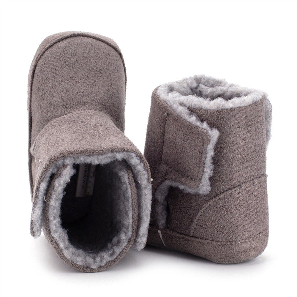 Peuter Baby Meisjes Jongens Winter Warm Laarzen Effen Bont Haak Mid Calf Snowboots 2 Stijl Outfit 0-18M