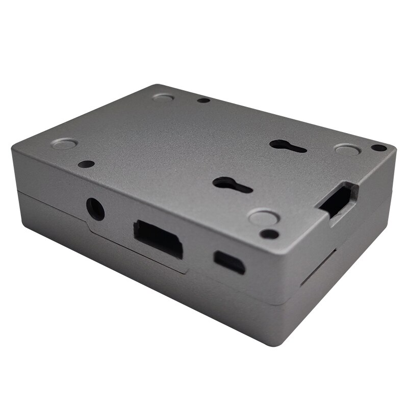 Carcasa Raspberry Pi 3 b, carcasa de aluminio gris Pi 3 Modelo B, caja negra RPI 3B/3B + carcasa metálica
