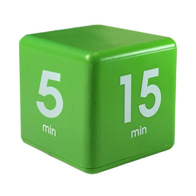 Godis färg kub kök timer mirakel kub timer , 5, 15, 30 och 60 minuter för time management barn timer träning timer: Grön