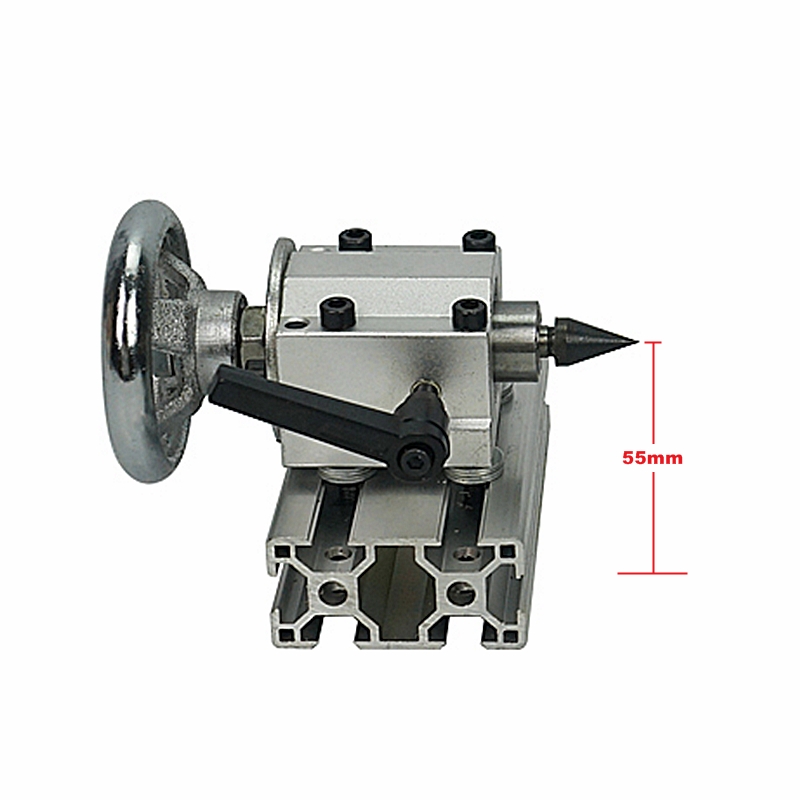 CNC Reitstock mit 3 stücke Schwanz Mitte Höer 55mm für CNC Drehachse 4th EINE Achsen Graveur für DIY Cnc Fräsen Maschine