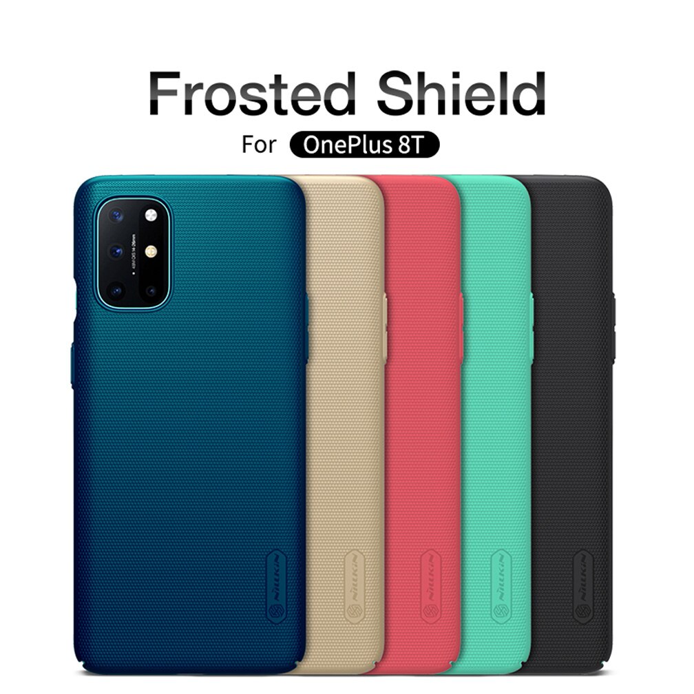 Til oneplus 8t etui til en plus 8t cover nillkin frosted shield hård pc bagcover til oneplus 8t 5g beskyttende telefon cover