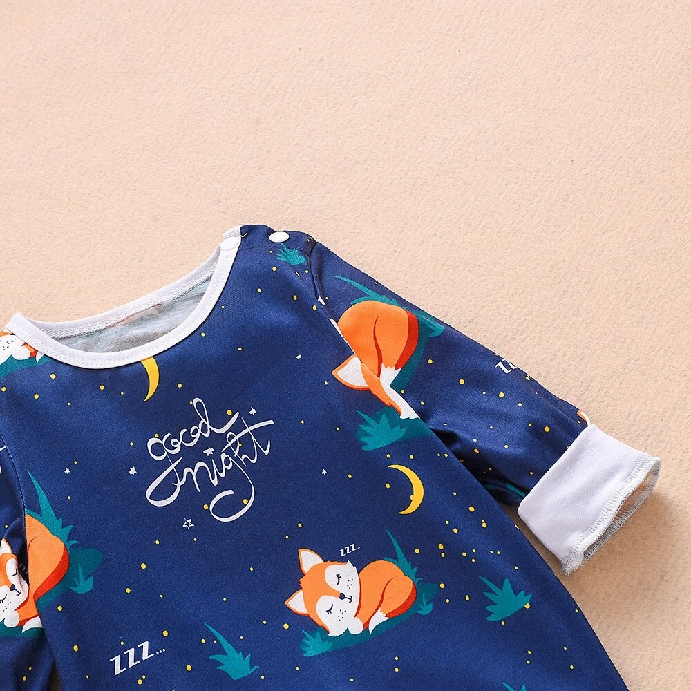 Born Kids Baby Boy Girl Long Sleeve Casual Infant Animal Cute Printed Cotton Hoddies Rompers Winter Romper Playsuit Clothes
