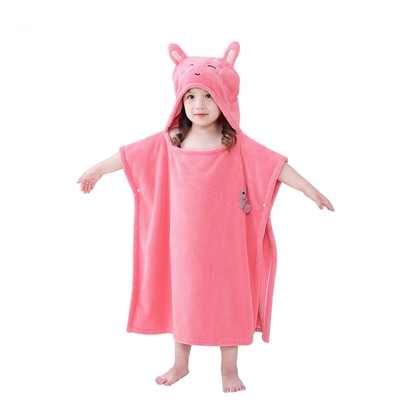 Toalla de baño con capucha de terciopelo Coral para el cuidado del bebé, mantas de animales para niños pequeños, Poncho, toallas, cosas, bonita Toalla de baño con capucha, paño de baño