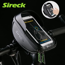 Sireck 6.0 tommer berøringsskærm vandtæt vejcykel telefonholder monteret cykel forrør styr smart mobiltelefon holder