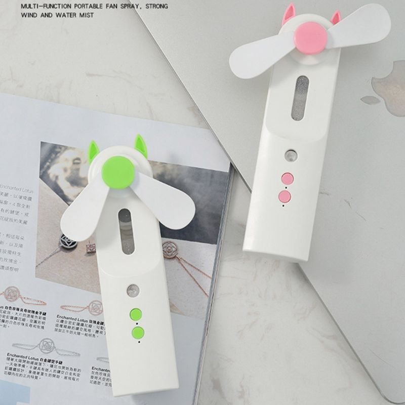 Mini Handheld USB Charging Fan Air Humidifier Moisturizer Water Spray Mist Fan