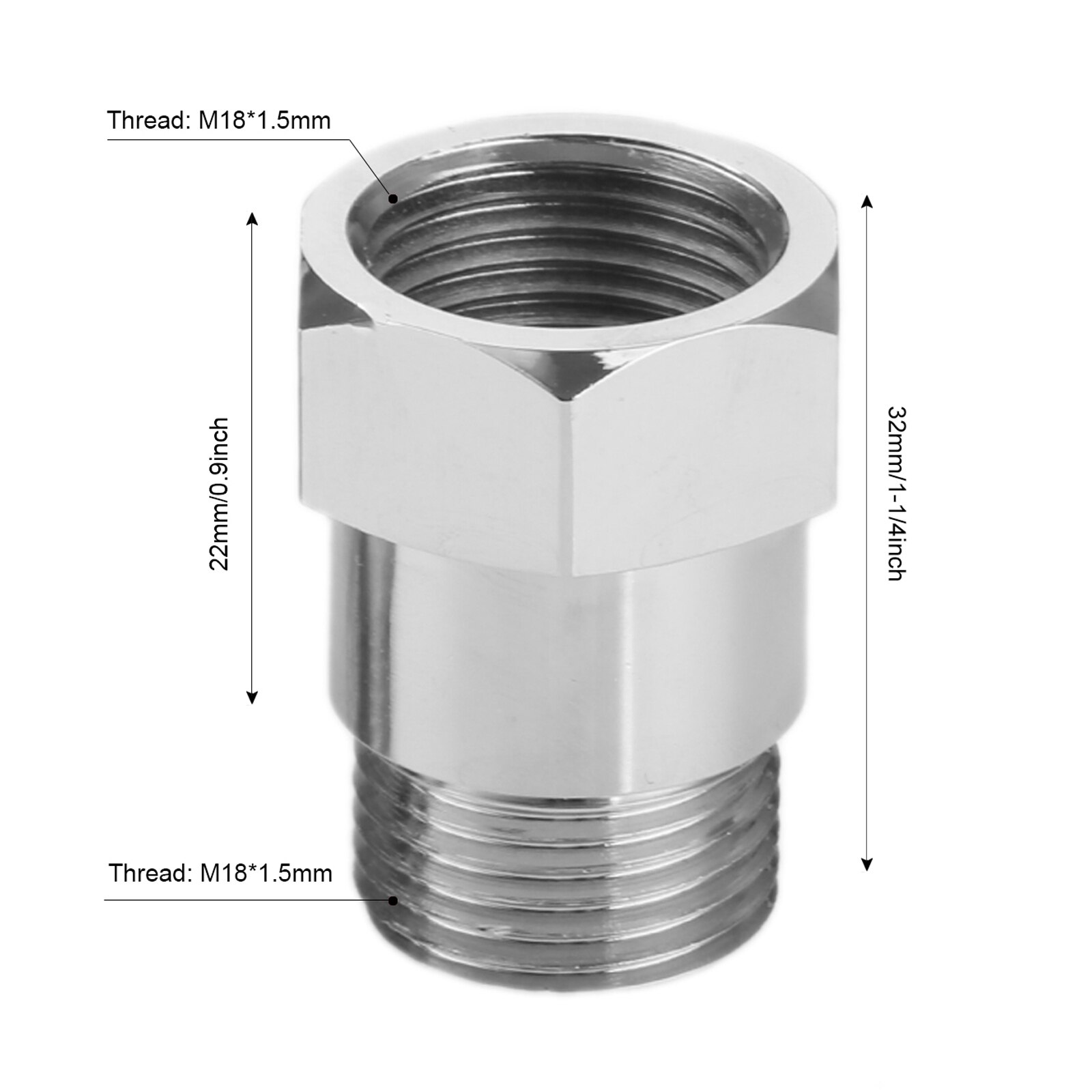 2Pcs Universal M18x1.5 O2 Sensor Spacer Adapter Isolator Extender ...