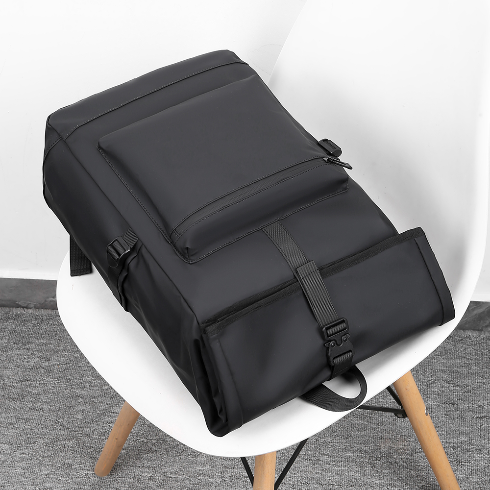 Mochilas masculinas de grande capacidade mochilas portáteis multifuncionais moda estudante mochila cor sólida saco prático