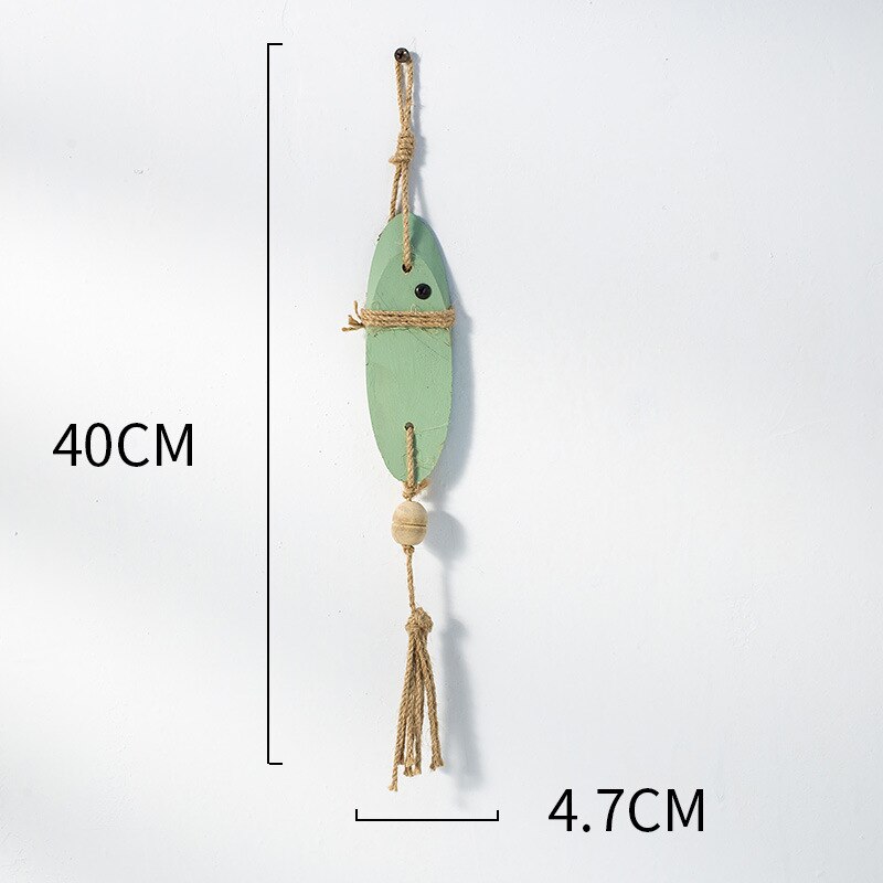 Colgante de estilo mediterráneo de peces de madera, arte de pared, artesanías Vintage, decoración del hogar, accesorios de adorno de tema náutico: G