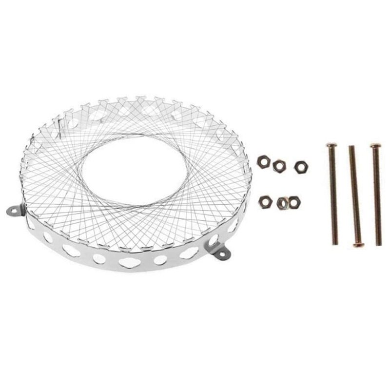 Kitchen Stove Windproof Net Stainless Steel Gas Cooker Stove Torch Net Saving Cover Windproof Round Mesh Pot Stand Adapter