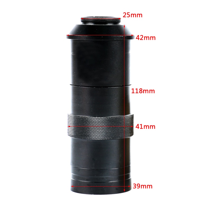Industrie Mikroskop Kamera C-mount Objektiv Glas 8X-100X Zoom Vergrößerung Einstellbar Monokulare Video Microscopio Okular