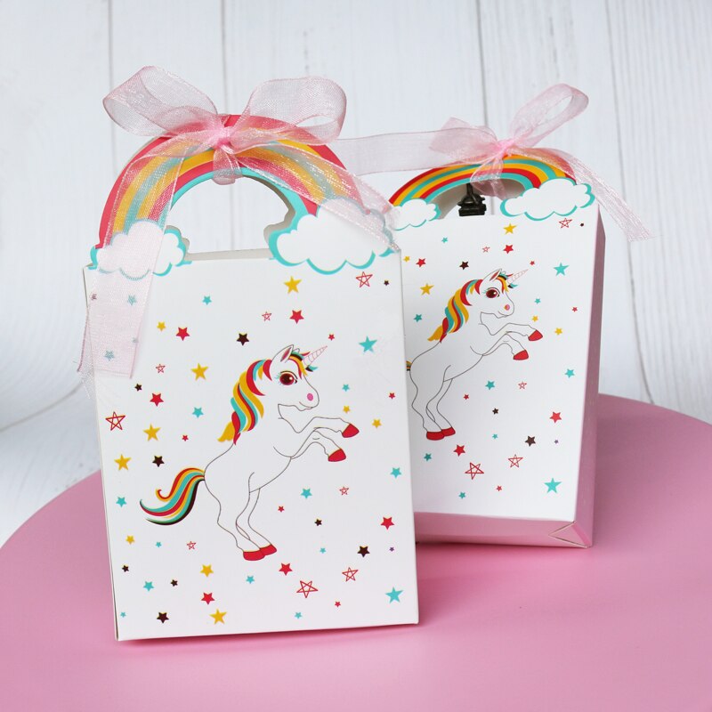 5pcs Office Organizer Unicorn Paper Box Multi-function Stationery Container Paper Bag Office School Supplies
