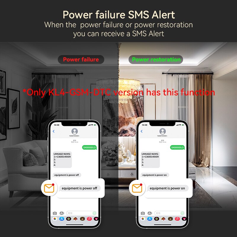 4 kanal Relais Schalter Modul GSM Alarm SMS Regler KL4-GSM Mit Stromausfall Alarm Optional für Fischteich Kultur