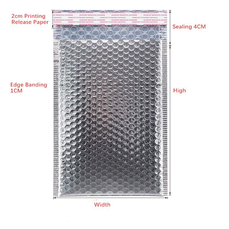50/30/10/5 Stks/partij Zilver Papier Bubble Gewatteerde Mailers Enveloppen Bag Bubble Mailing Envelop Tas verpakking Tassen