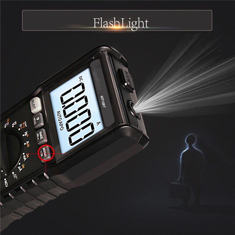 MUSTOOL MT108T Digital Multimeter 6000 Counts True RMS NCV Temperature Tester Square Wave Output Backlight Electronic Meter