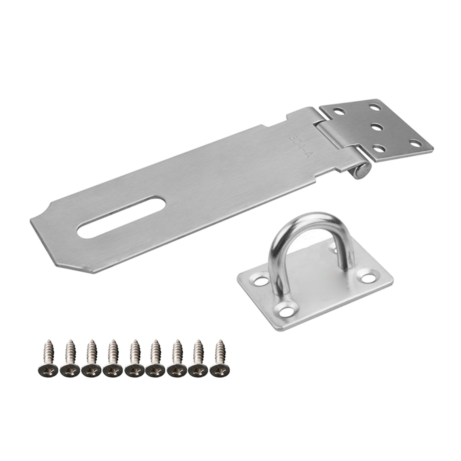 5inch Stainless Steel Anti Theft Door Hasp Hardware Cabinet Latch Lock Padlock Clasp Drawer Heavy Duty Staple Easy Install Home