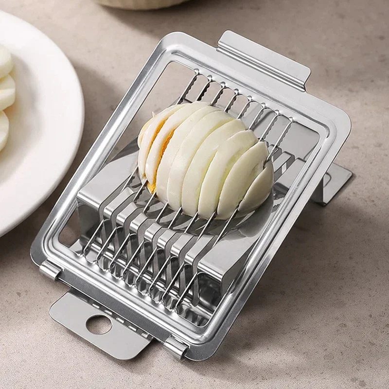 Eiersnijder Multifunctionele handmatige roestvrijstalen gekookt ei Kiwi Aardbei Zacht fruitsnijder Huishoudelijke keukenaccessoires