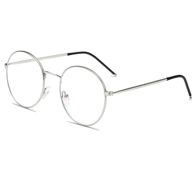 Seemfly gafas de protección contra luz azul de las mujeres los hombres claro lente gafas con reflejo gafas de computadora simple espejo gafas: Silver
