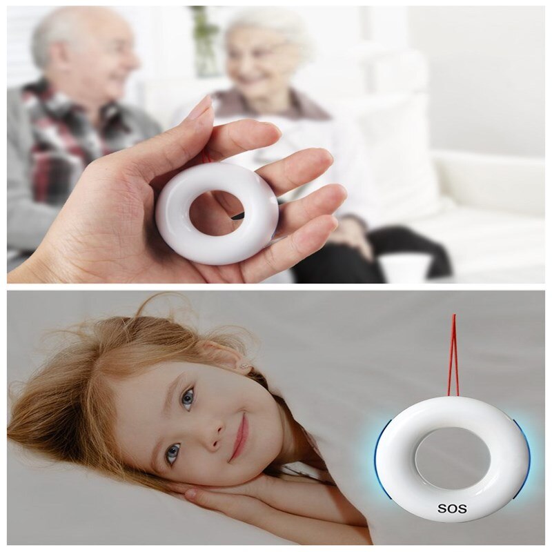 Emergency Wireless Button Alarm Sensor Necklace SOS Fall Detector Home Alarm System Older Long Distance DC Help Pager Security