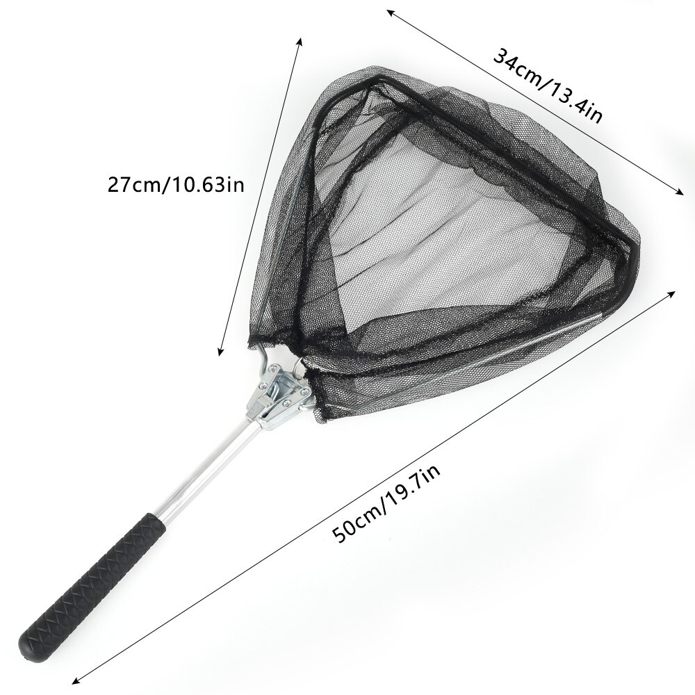 Floating Fishing Net Portable Folding Triangular Landing Fishing Net Trout Catch Release Durable Nylon Mesh Fly Fish Landing Net
