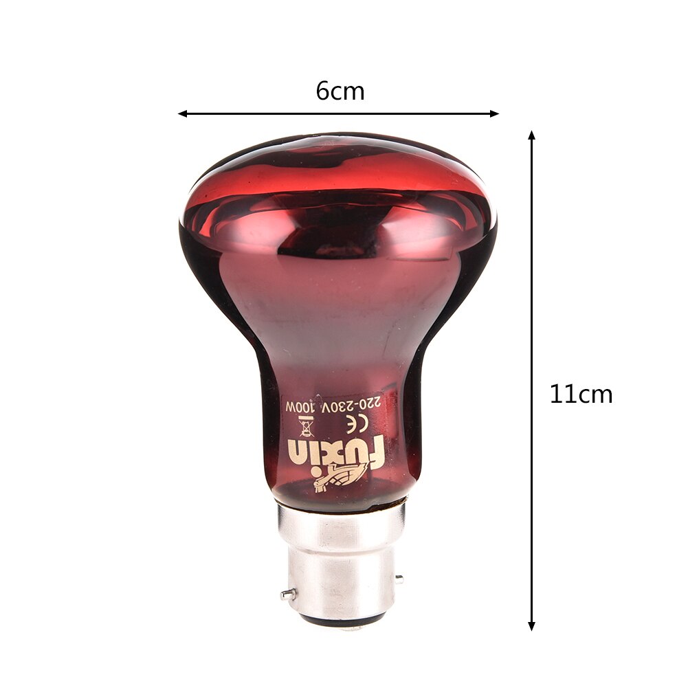 B22 Pet Reptile Heating Bulb Red Thermal Light Pet Brooder Lamp Night Light For Reptile and Amphibian 220-240V: Default Title
