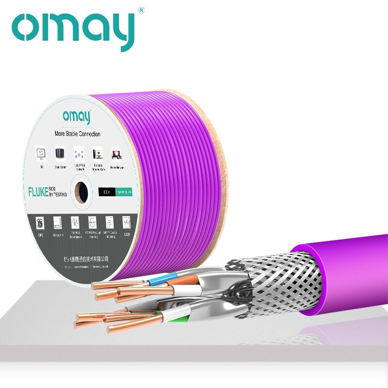 RJ45 CAT8 ABGESCHIRMTES KABEL 40Gbps 2000MHz S/FTP 22AWG 4PR SAUERSTOFF-FREIES KUPFER LSZH ANSI/TIA 568C.2-1 &amp; ISO/IEC TR 11801 OMAY