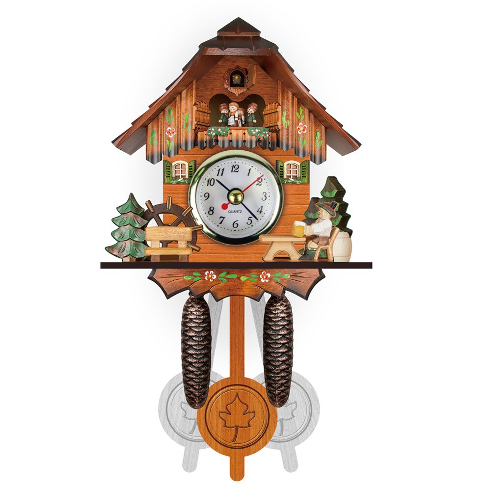 Luxury Cuckoo Wall Clock Vintage Silent Nordic Retro 3d Watches Clocks Wall Home Decor Home Living Room Decoration Ideas: CM006
