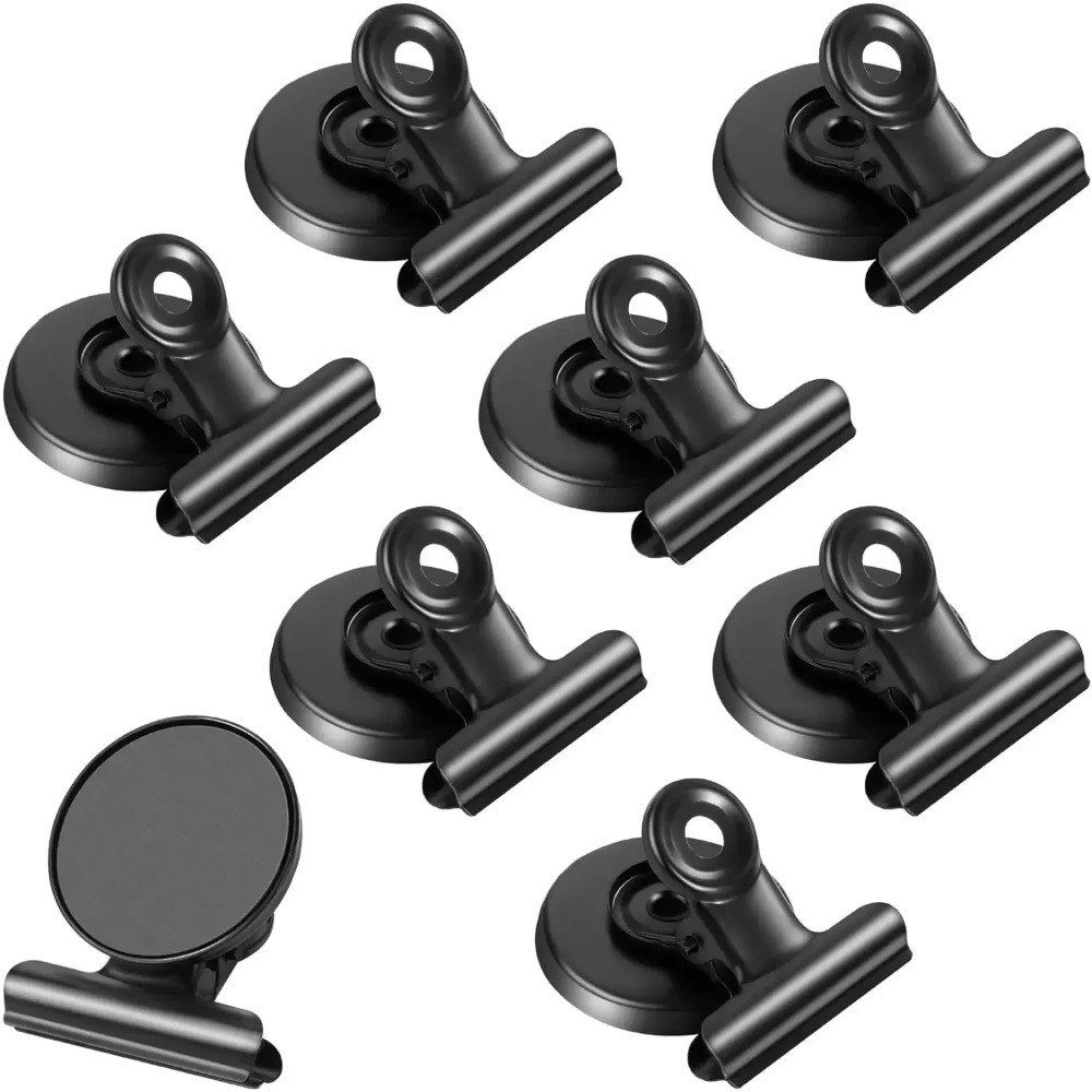 4-24Pcs Strong Magnets Magnetic Clips Bulldog Clips Heavy Duty Magnetic Clips Perfect for Whiteboard Magnets Photo Displays Home