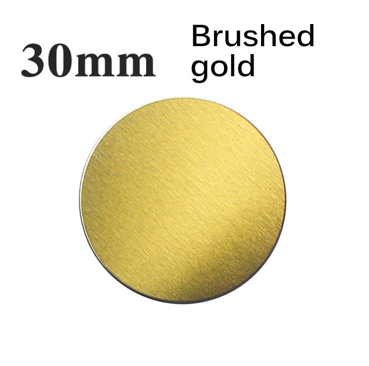 2 stuks Universele 30mm matte Geborsteld Metalen Plaat schijf ijzeren plaat voor Magneet Mobiele Telefoon Houder Voor Magnetische Auto telefoon standhouder: 30Gold-brushed