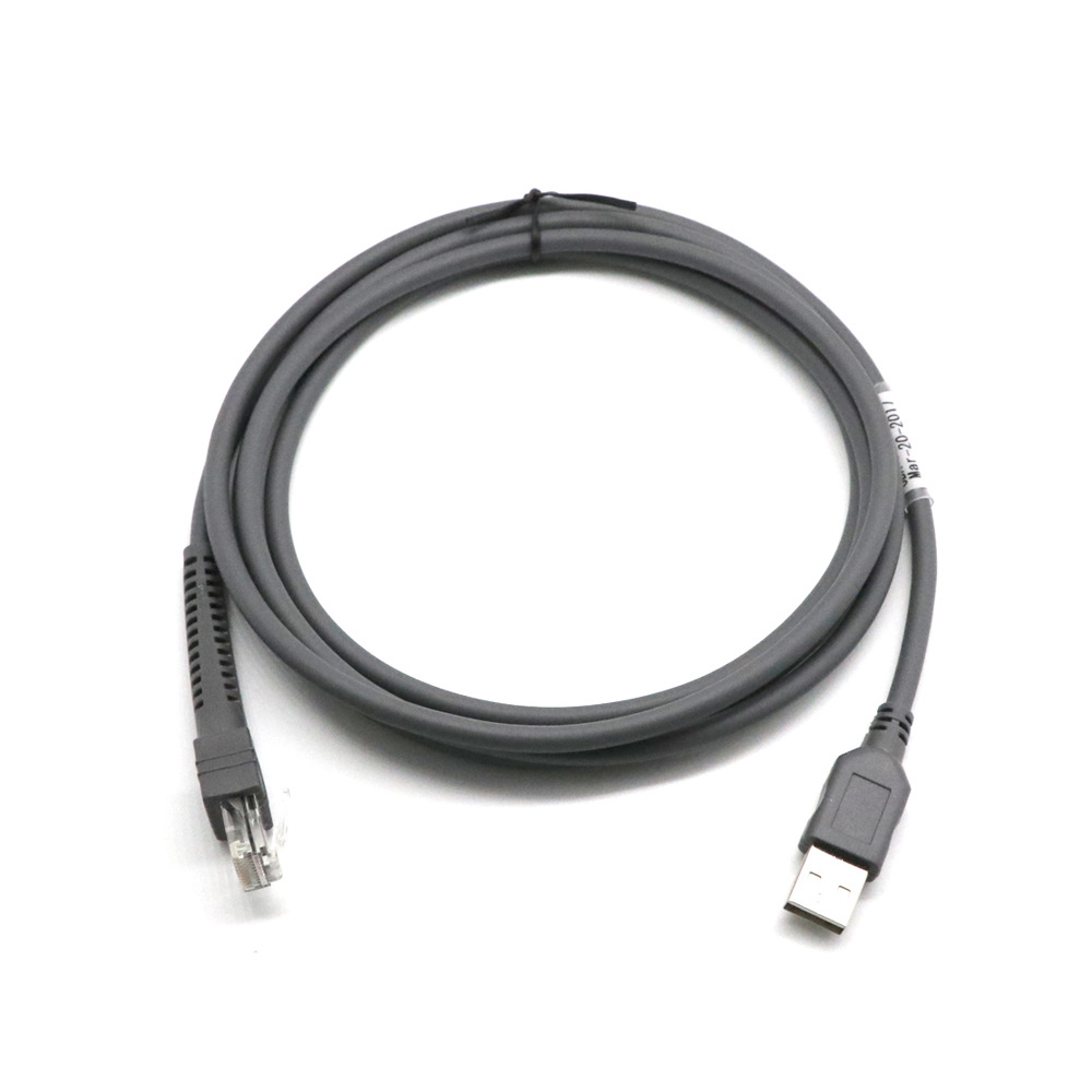 USB To RJ48 RJ50 Scanner Data Cable for LS1203 LS2208 LS4208 LS3008 CBAU01-S07ZAR Symbol Barcode Scanner Part Cable: Default Title